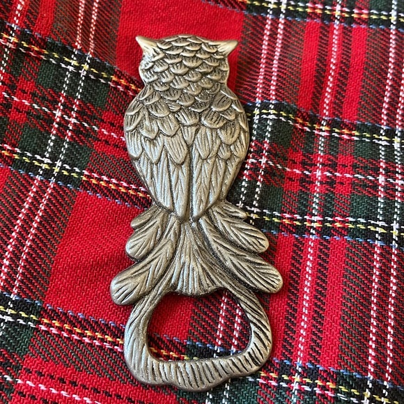 Pewter metal owl bottle openner - Picture 4 of 5